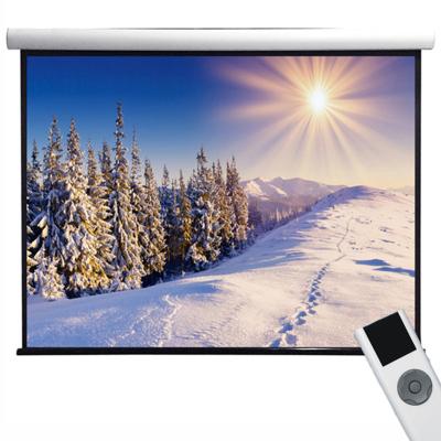 China Professional 16:9 Electric Projection Screen Electric Drop-Down Projector Screen With Remote Control for sale