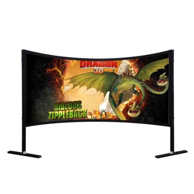 China 180 Degree View Projection Screen Cylindrical Screen Simulation Curved Frame Screen For HD Cinema Simulator System for sale