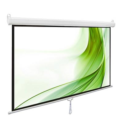 China 70 *70 Inch Wall Mount Pull Down Manual Lower Projection Screen for sale