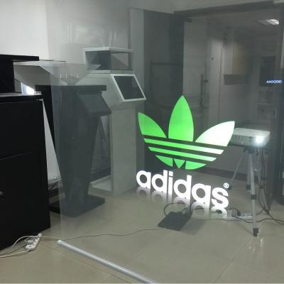 China Self Adhesive Rear Projection 3D Holographic Transparent Film For Store Window Or Glass for sale