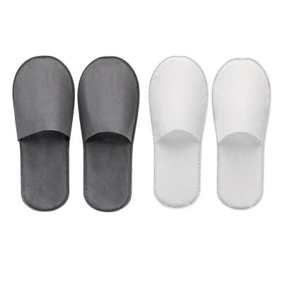 China Disposable Factory Direct Black White Machine Made Disposable Hotel Spa Hospitality Eco-Friendly Unique Nonwoven Slippers Home Hotel Spa Comfortable for sale