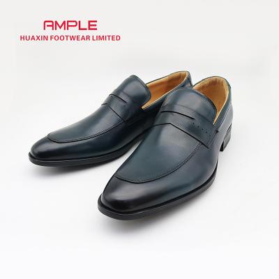 China China Wholesale Fashion Round Style Manufacture Shoe Comfortable Genuine Leather Shoes For Men for sale