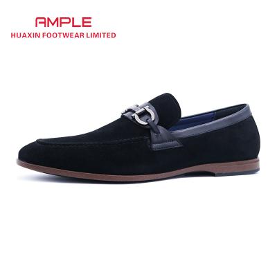 China Breathable Stylish Black Luxury Lambskin Suede Leather Party Slip On Office Loafers Casual Formal Driving Shoes for sale