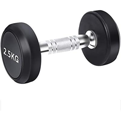 China Dumbbell Low Price PU Round Dumbbell Manufacturer Home Urethane Rubber Covered Dumbbell for sale