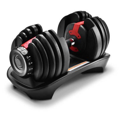 China Dumbbell Disc Dumbbell Set Custom Black Heavy Adjustable Exercise Dumbbell for sale