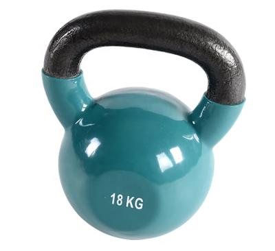 China Custom Kettlebell 8kg Unified Weight Vinyl Cast Kettlebell Home Gym Logo for sale