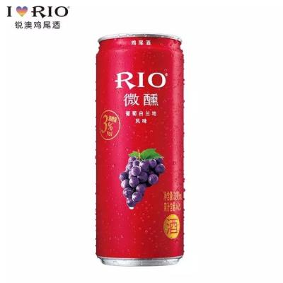 China hot selling cocktail 330ml Rio Grape Brandy Cocktail 330ml filling drink for sale