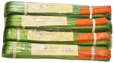 China Polyester 60mm*2T*5M Green Flat Sling for sale