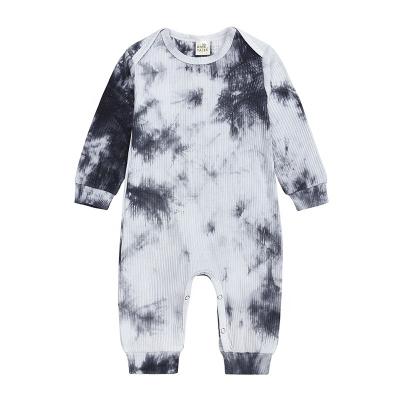 China Mosengkw Casual Long Sleeve Knitted Jumpusite Romper Tie Dye Autumn Infant Newborn Baby Romper Kids for sale