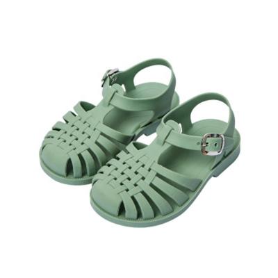 China Mosengkw Lightweight 2021 New Summer Fashion Solid Color Baby Casual Soft Simple Unisex Sandals Princess Girl Sandals Beach for sale