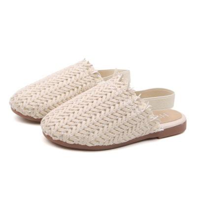 China Deodorization Mosengkw 2020 Summer Kids Casual Outdoor Slippers Korean Weave Vintage Design Boys Girls Slippers for sale