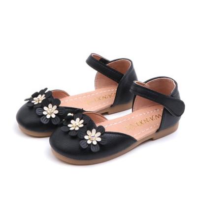 China Diamond Decoration Flat Children Shoes Breathable Beach Flower Summer Mosengkw Daily Wear Sandals For Little Girls for sale