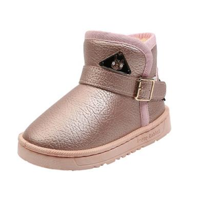 China Mosengkw Girl Lightweight Boys Outside Waterproof Short Snow Boots Winter Keep Warm Casual Kids Solid Color Fashion Boots for sale