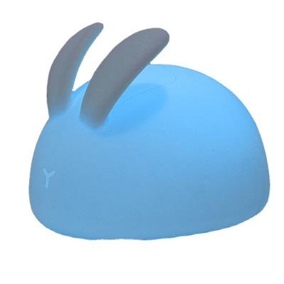 China Cute Led Lying Light Soft Color Changing Rechargeable RGB Color Kids Rabbit Shape Night Light Silicone Lamp RGB for sale