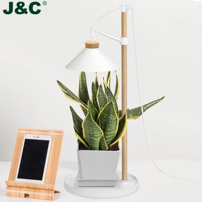 China Seed Starting JNC Minigarden Table Lamp 9W Indoor Desk Lamp Wooden Plant Lights Decorative for sale