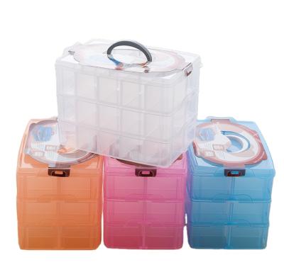 China Viable 3-layer things and crafts storage box with 30 adjustable compartments for organization for sale