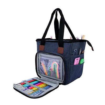 China Viable Knitting Organizer Tote Bag Portable Storage Bag for Yarns for sale