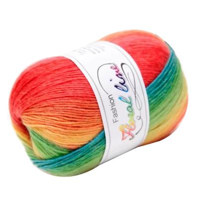 China Antistatic Mixed Colored Acrylic Dyed Hand Knitted Knitting Yarn Crochet Yarn for sale