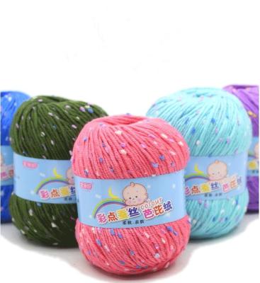 China Anti-pilling Colored Color Fibroin Silk Yarn Anti-static Recycled Dyed Cotton Blended Yarn for sale