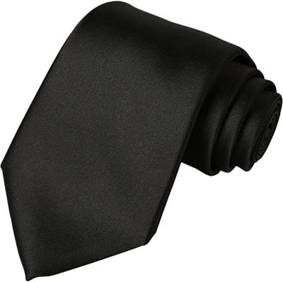 China Pure Men's Necktie Decoration Solid Color Satin Tie Ties for sale