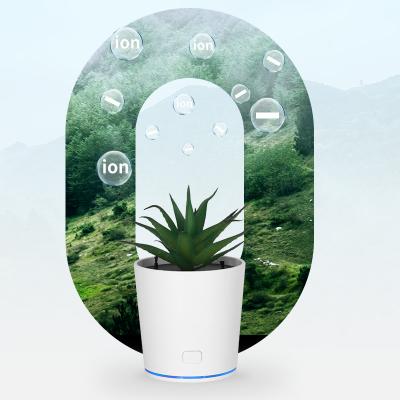 China JO-733 Hotel Mini Car Ionic Air Cleaner Rechargeable Portable Smart Desktop Anion Factory Interchangeable Air Purifier for sale