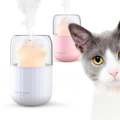 China Home Air Cat Cute Car Humidifier Cutie Pet Fogger New Product Christmas Gift Idea Car Ultrasonic Mist Diffuser Paw Mini USB for sale