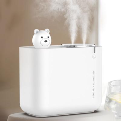 China Cute Rainbow LED Colorful Humidifier Diffuser OEM 3L Bear Mist Maker Air Fogger Household Decor Home Room Cool Humidifiers for sale