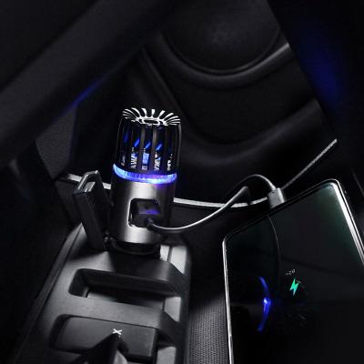 China PROFESSIONAL 2021 Newcomers Trend Amazon Instruments Products Innovative Mini Dual USB Car Charger Air Ionizer Purifier for sale