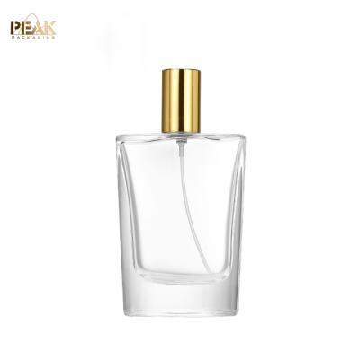 China Cosmetic Custom Classic Wholesale Clear Luxury Square Mist Spray 30ml 50ml Empty Glass Perfume Bottle for sale