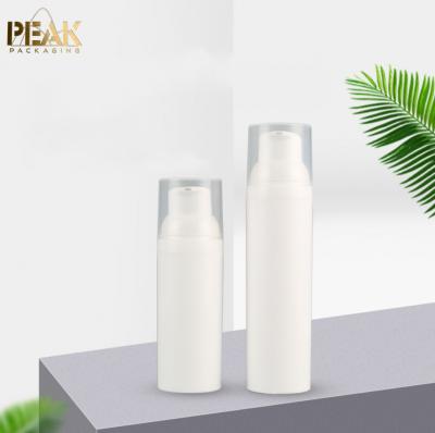 China 15ml 30ml PP Cosmetic White Airless Pump Bottle for sale