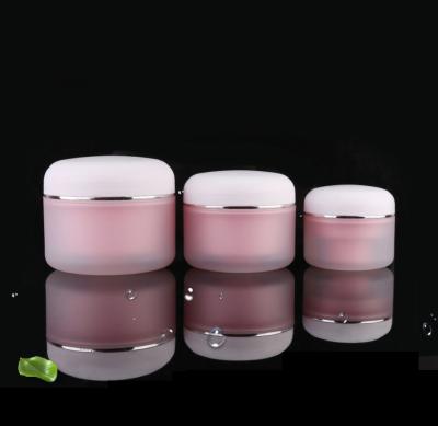 China Cosmetic Wholesalers Color Customizable 30g 50g 100g Cream AS Plastic Jars With Lids Cosmetic Cream Jar for sale