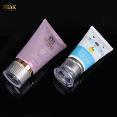 China Custom logo 30ml 50ml 100ml face cream cosmetic empty black white plastic empty bb cosmetic tube for skin care for sale