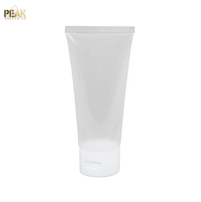 China 3ml 5ml 10ml 30ml 50ml 100ml 150ml cosmetic white transparent pe plastic cosmetic printing tube with flip top cap for sale