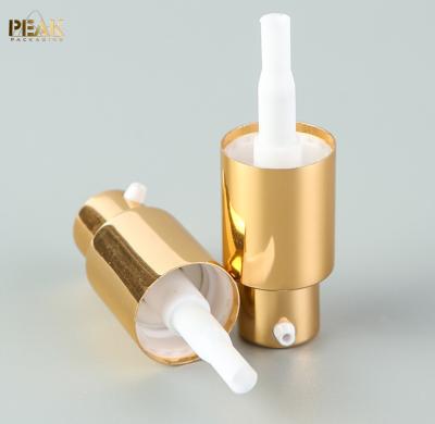 China 18/415 Screw Cream Pump Aluminum Silver Lotion Cream Treatment Pump With Cap for sale