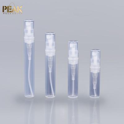 China 2ml 3ml 4ml 5ml Mini Cosmetic Plastic Clear Spray Perfume Bottle Samples Spray Bottle for sale