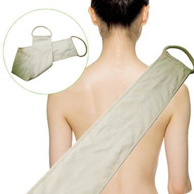 China Exfoliator Raw Silk Massage Back Belt Back Clean Garshana Bath Belt for sale