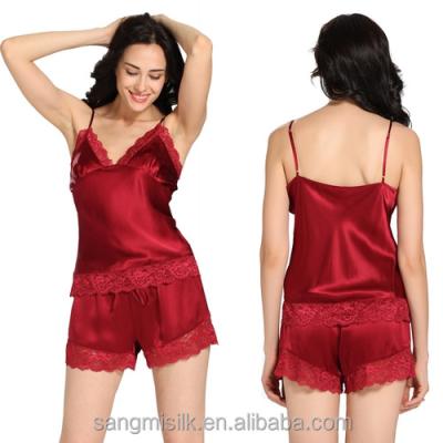 China Breathable Lace Silk Camisole Set For Women Mulberry 100% Silk Clothing Professional Manufacturer From China for sale