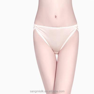 China 100% Silk Low Rise Silk Shorts Briefs Knitted Ladies 	Natural Silk Underwear for sale