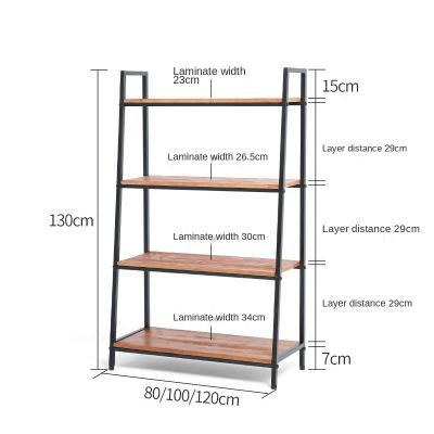 China Retro Clothing Store Display Rack Shelf Solid Wood Bag Cabinet Shelf Wall Minimalist Heavy Duty Floor Type Multi-Layer Iron Metal for sale