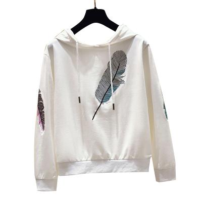 China Anti-wrinkle women hoodies long sleeve for casual top high quality custom hoodies embroidered for sale