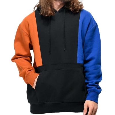 China Anti-wrinkle Men Fashion Pullover Color Block Crewneck Sweatshirt Hoodies for sale