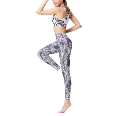 China Breathable Fabrics Printed Workout Leggings Fitness Sports Yoga Pants Active Wear for sale