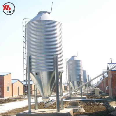 China Poultry Farm Used Poultry Farm Feed Storage Chicken Feed Storage Hot Galvanized Steel Silo for sale