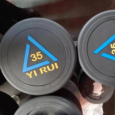 China Rubber Covered Dumbbell Gym Equipment ASJ-P018 PU Dumbbell Commercial Gym Accessories for sale