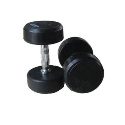 China Durable Direct Gym Fitness Exercise Equipment Gym Supply Rubber Dumbbell Set for sale