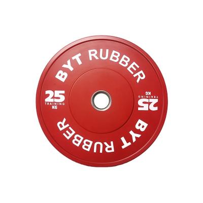 China Universal BYT Colored Rubber Plate Bumper Set 5kg 10kg 15kg 20kg 25kg for sale