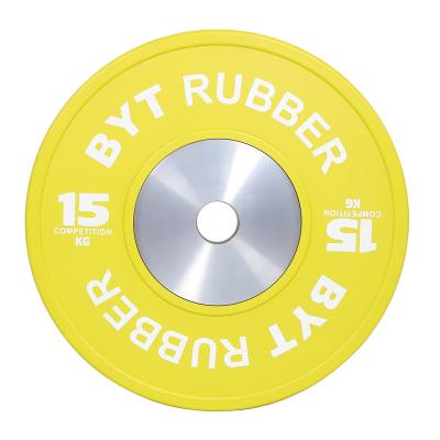 China BYT Factory Supply Universal Direct Rubber Weight Rubber Bumper Plates Competition Bumper Plates for sale