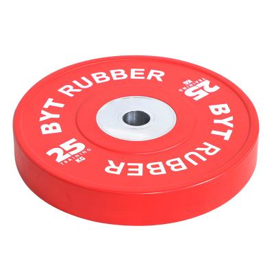 China BYT Universal Free Weight Barbell Plate Competition Bumper Plate Rubber Bumper Wholesale for sale