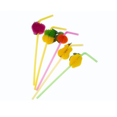 China Environmental protection disposable disposable plastic decorative straw for sale