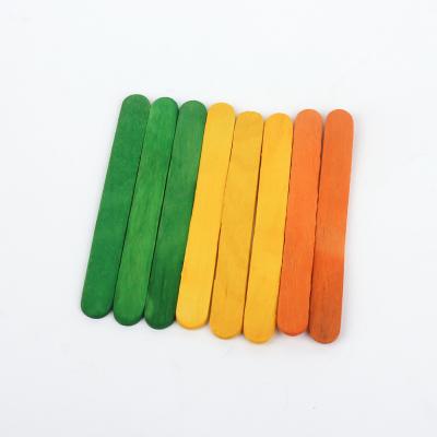 China Viable Wholesale High Quality Kids Colorful Ice Cream Wooden Stick for sale